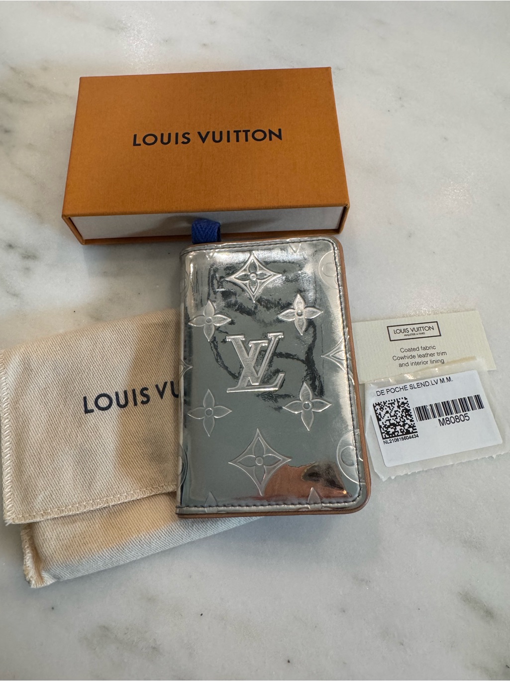Louis Vuitton Silver Mirror Monogram Pocket Organizer - Virgil Abloh